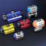 Rack and pinion type pneumatic actuator