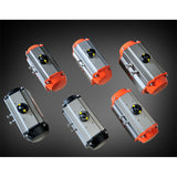 Rack and pinion type pneumatic actuator
