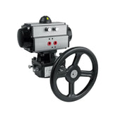 Rack and pinion type pneumatic actuator