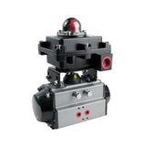 Rack and pinion type pneumatic actuator