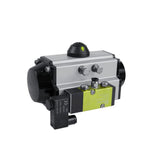 Rack and pinion type pneumatic actuator